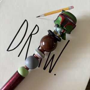 Disney Doorables: Star Wars: Boba Fett handmade beaded pen